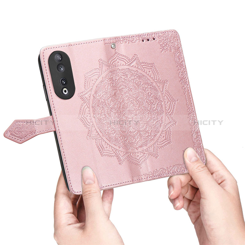 Funda de Cuero Cartera con Soporte Patron de Moda Carcasa S07D para Huawei Honor 90 5G