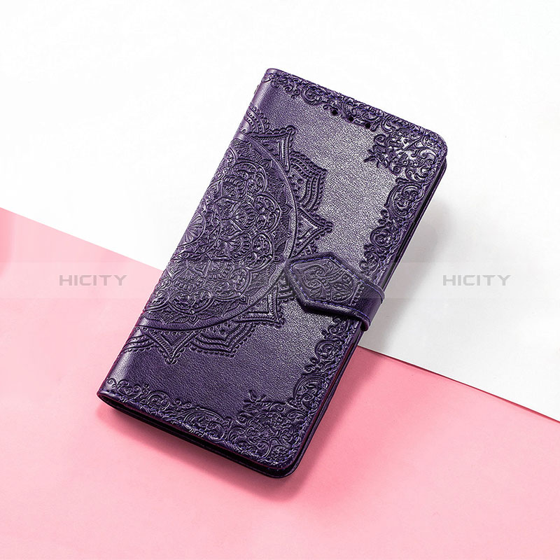 Funda de Cuero Cartera con Soporte Patron de Moda Carcasa S07D para Huawei Honor Magic3 Pro 5G Morado