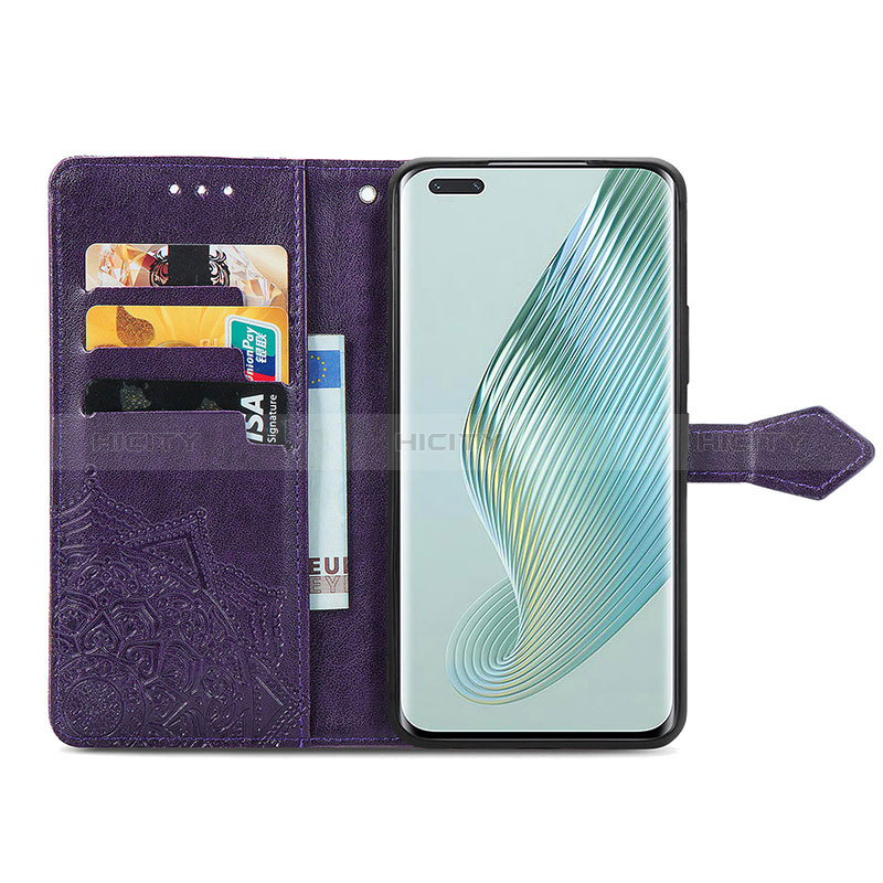 Funda de Cuero Cartera con Soporte Patron de Moda Carcasa S07D para Huawei Honor Magic5 Pro 5G