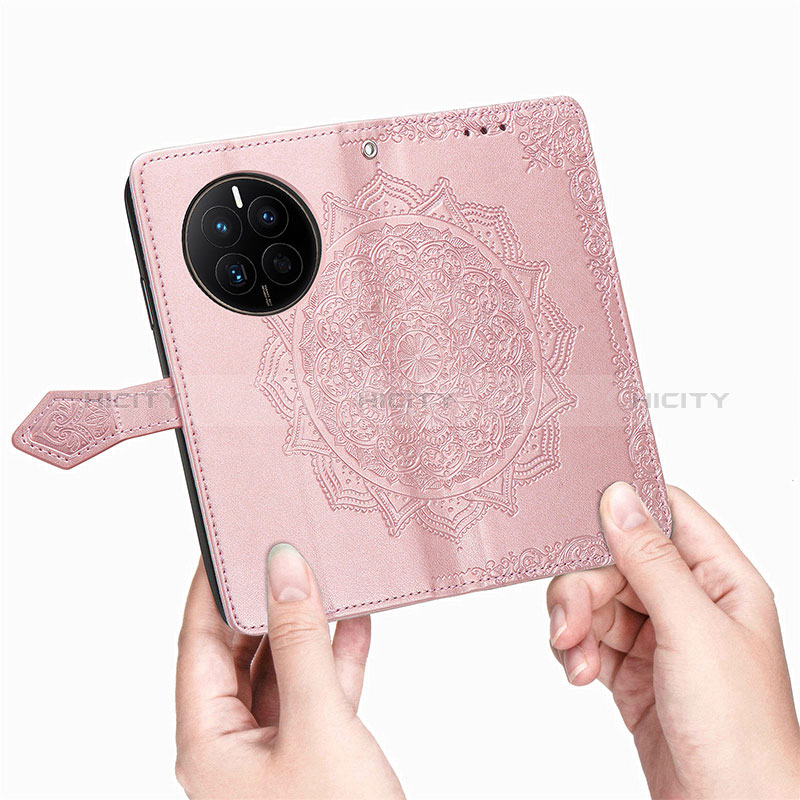 Funda de Cuero Cartera con Soporte Patron de Moda Carcasa S07D para Huawei Mate 50E