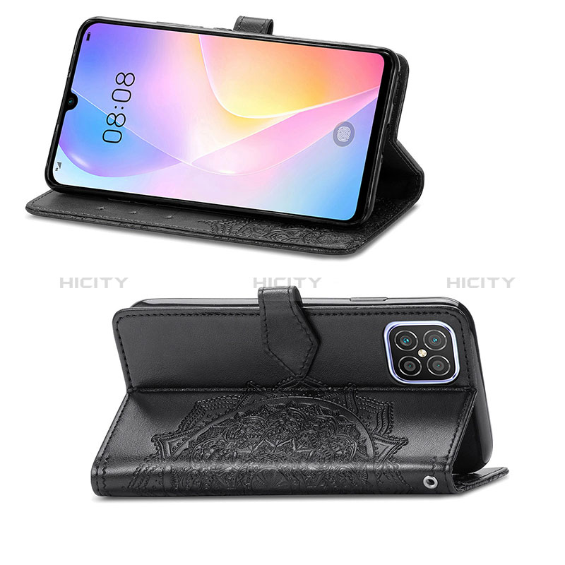 Funda de Cuero Cartera con Soporte Patron de Moda Carcasa S07D para Huawei Nova 8 SE 4G