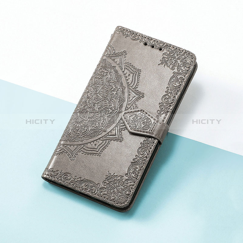 Funda de Cuero Cartera con Soporte Patron de Moda Carcasa S07D para Huawei Nova 8 SE 4G Gris