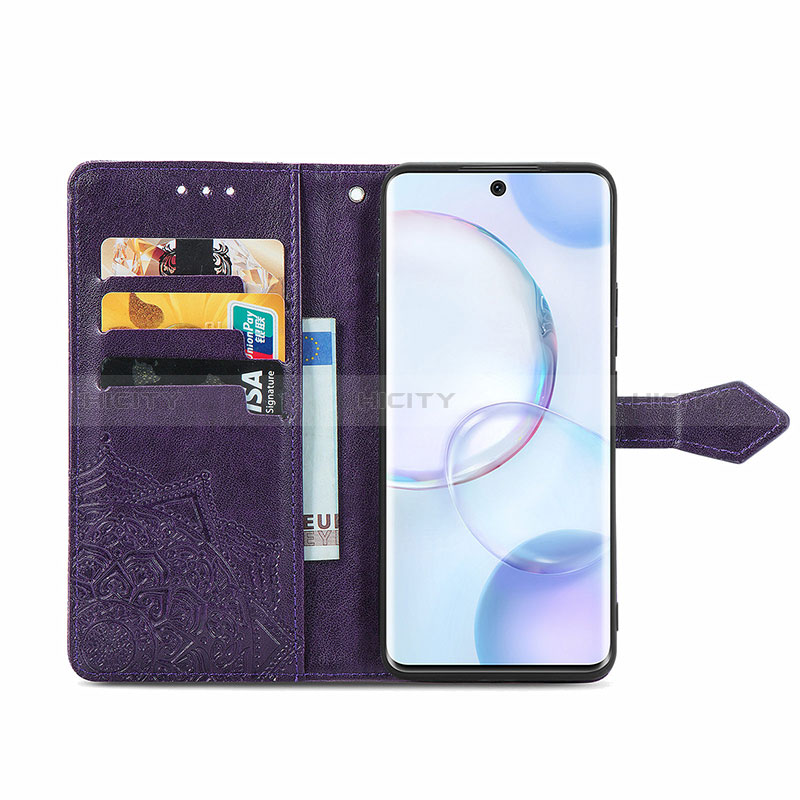 Funda de Cuero Cartera con Soporte Patron de Moda Carcasa S07D para Huawei Nova 9