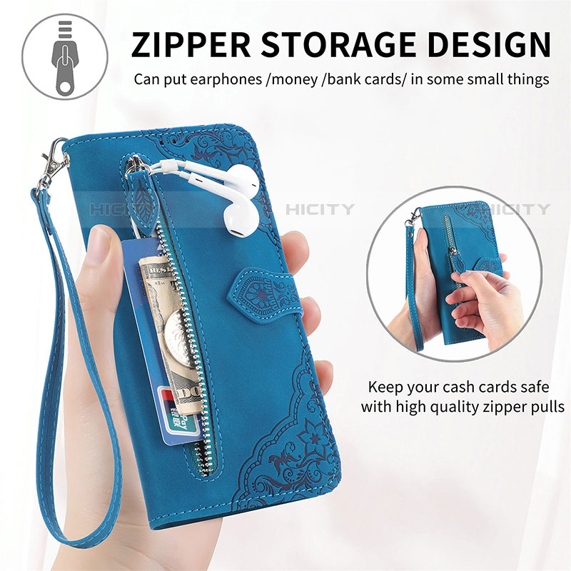 Funda de Cuero Cartera con Soporte Patron de Moda Carcasa S07D para Samsung Galaxy S21 Plus 5G