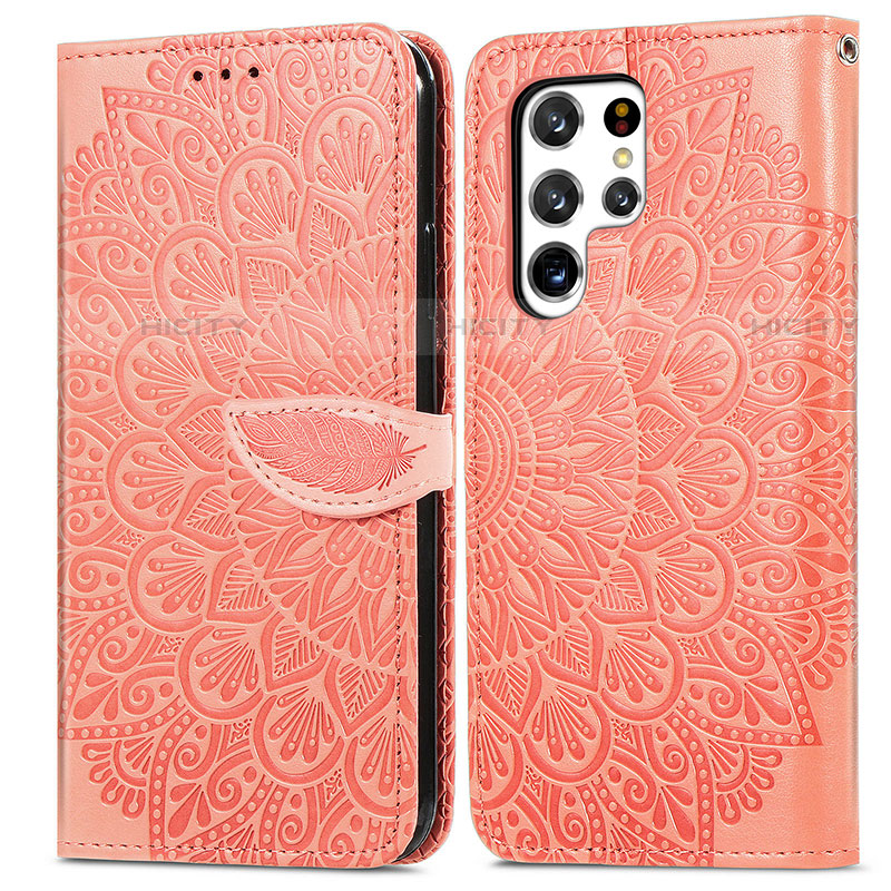 Funda de Cuero Cartera con Soporte Patron de Moda Carcasa S07D para Samsung Galaxy S22 Ultra 5G