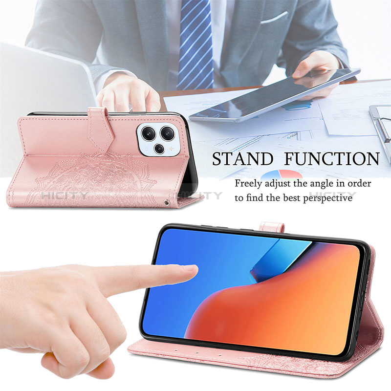 Funda de Cuero Cartera con Soporte Patron de Moda Carcasa S07D para Xiaomi Redmi 12 4G