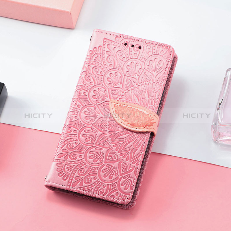 Funda de Cuero Cartera con Soporte Patron de Moda Carcasa S08D para Huawei Honor 60 5G Oro Rosa