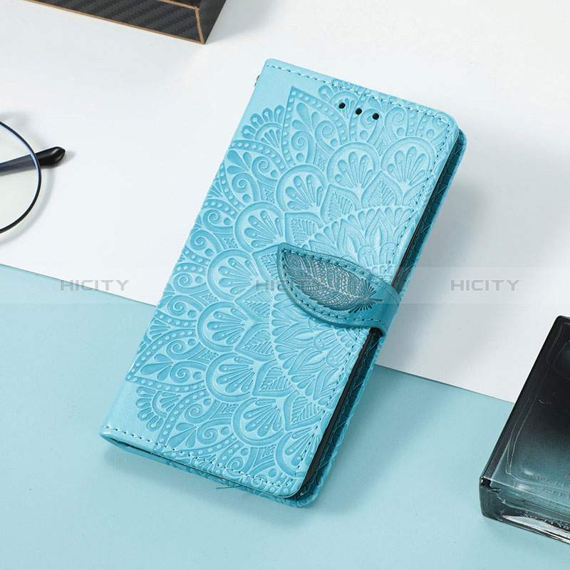 Funda de Cuero Cartera con Soporte Patron de Moda Carcasa S08D para Huawei Honor X10 Max 5G Azul