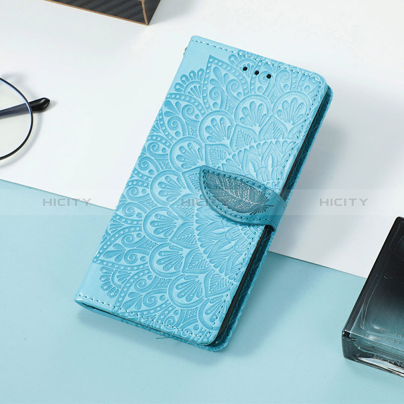 Funda de Cuero Cartera con Soporte Patron de Moda Carcasa S08D para Huawei Honor X8 4G Azul