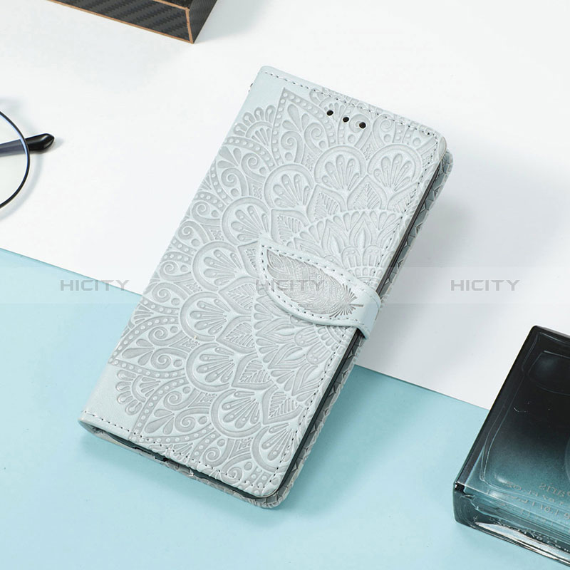 Funda de Cuero Cartera con Soporte Patron de Moda Carcasa S08D para Huawei Honor X8 4G Gris