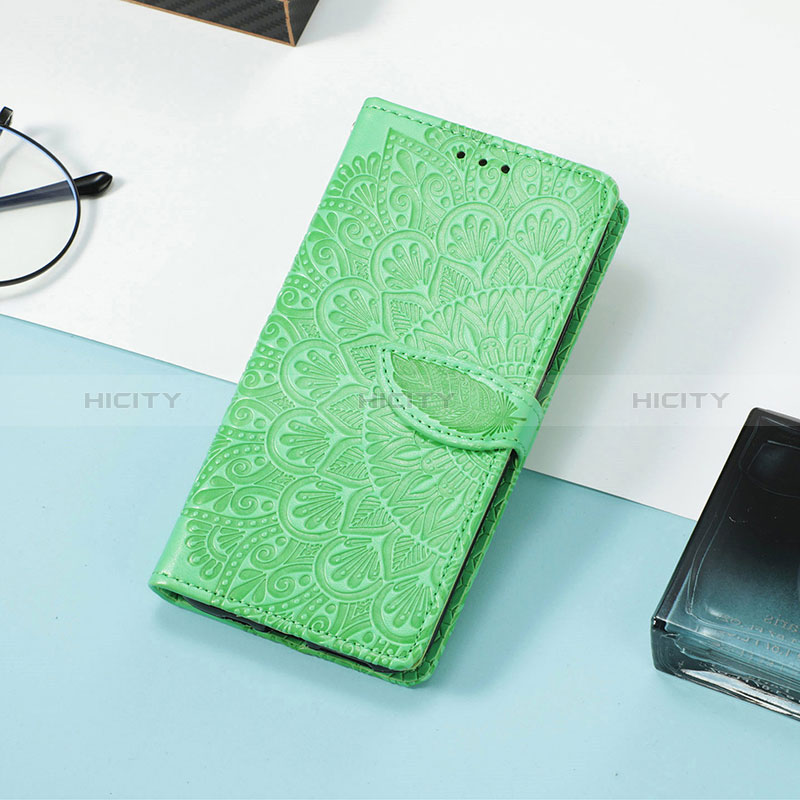 Funda de Cuero Cartera con Soporte Patron de Moda Carcasa S08D para Huawei Honor X8 4G Verde