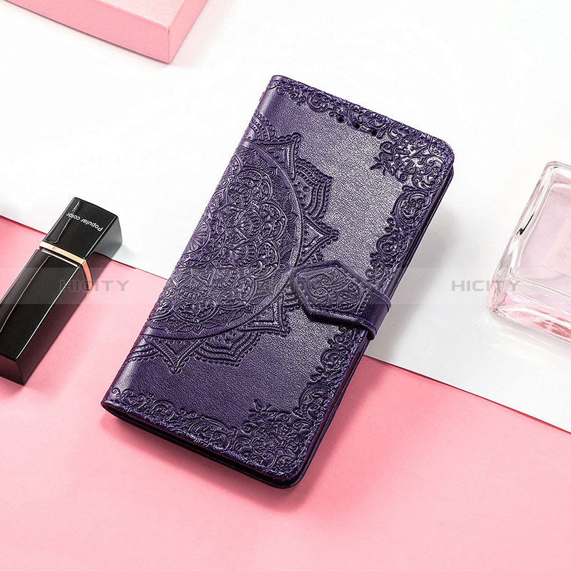 Funda de Cuero Cartera con Soporte Patron de Moda Carcasa S09D para Huawei Honor 60 Pro 5G Morado