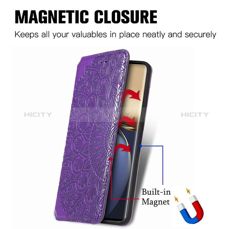 Funda de Cuero Cartera con Soporte Patron de Moda Carcasa S09D para Huawei Honor Magic3 Pro 5G