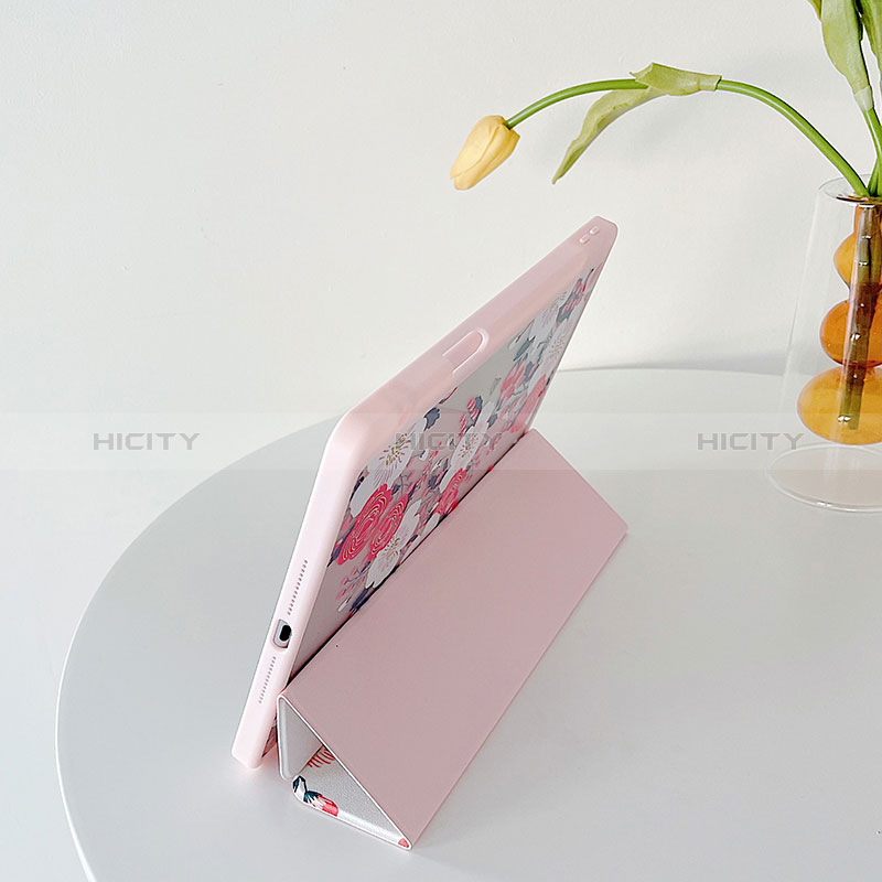 Funda de Cuero Cartera con Soporte Patron de Moda Carcasa XH1 para Apple iPad 10.2 (2019) Rosa