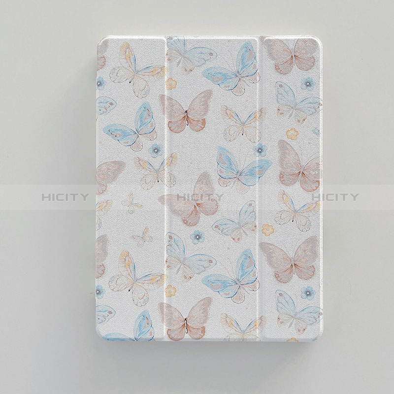 Funda de Cuero Cartera con Soporte Patron de Moda Carcasa XH2 para Apple iPad 10.2 (2019) Blanco