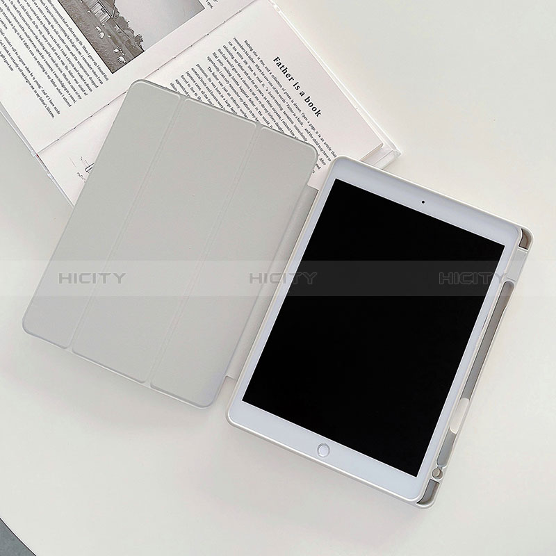 Funda de Cuero Cartera con Soporte Patron de Moda Carcasa XH2 para Apple iPad 10.2 (2019) Blanco