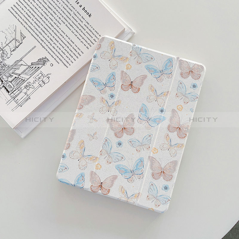 Funda de Cuero Cartera con Soporte Patron de Moda Carcasa XH2 para Apple iPad 10.2 (2019) Blanco