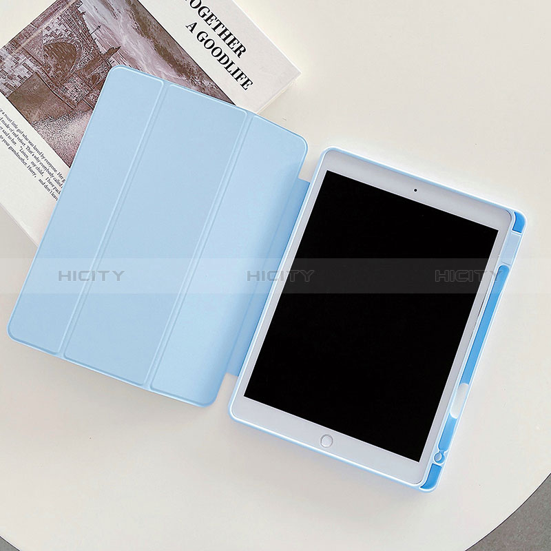 Funda de Cuero Cartera con Soporte Patron de Moda Carcasa XH3 para Apple iPad 10.2 (2019) Azul Claro