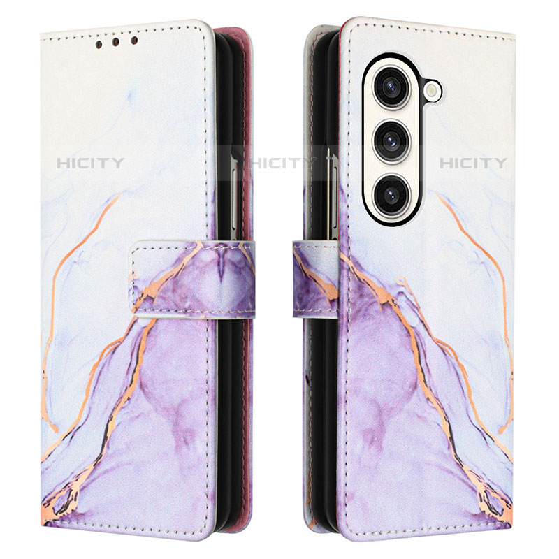 Funda de Cuero Cartera con Soporte Patron de Moda Carcasa Y01B para Samsung Galaxy Z Fold5 5G