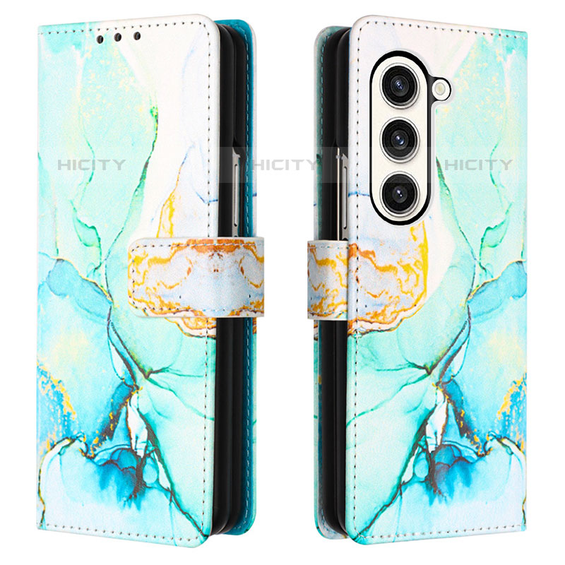 Funda de Cuero Cartera con Soporte Patron de Moda Carcasa Y01B para Samsung Galaxy Z Fold5 5G