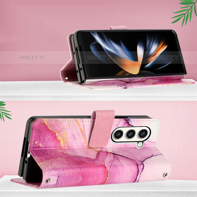 Funda de Cuero Cartera con Soporte Patron de Moda Carcasa Y01B para Samsung Galaxy Z Fold5 5G