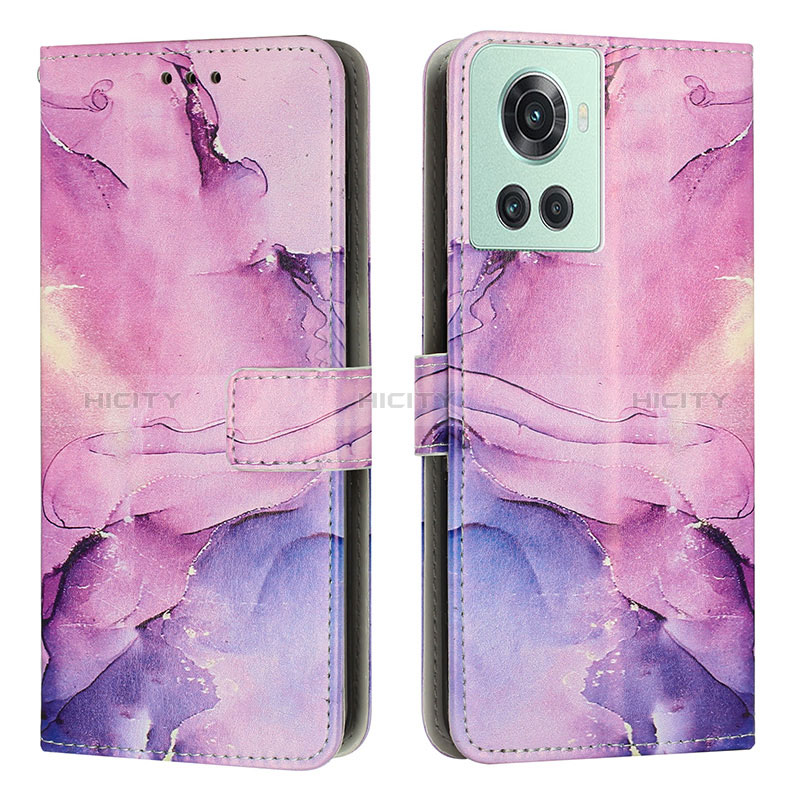 Funda de Cuero Cartera con Soporte Patron de Moda Carcasa Y01X para OnePlus Ace 5G Morado