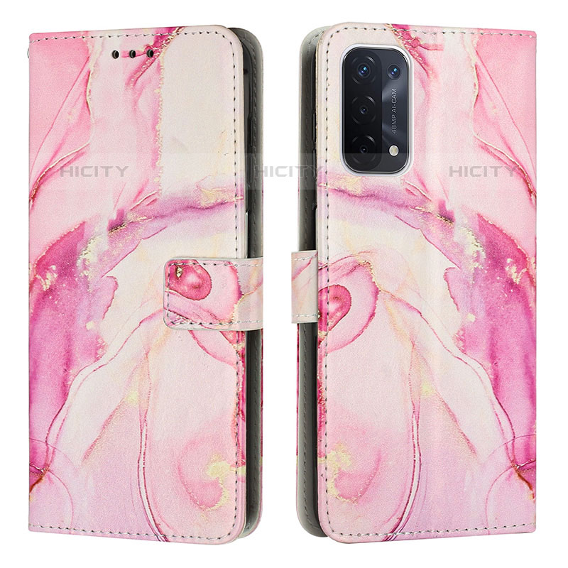 Funda de Cuero Cartera con Soporte Patron de Moda Carcasa Y01X para OnePlus Nord N200 5G Rosa