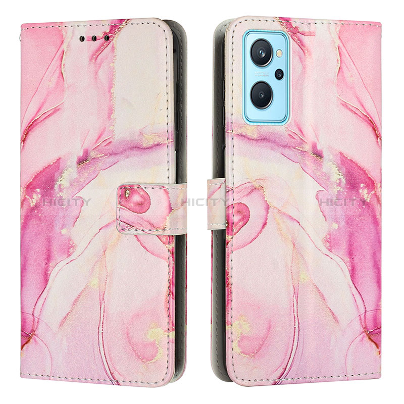 Funda de Cuero Cartera con Soporte Patron de Moda Carcasa Y01X para Realme 10T 5G Rosa