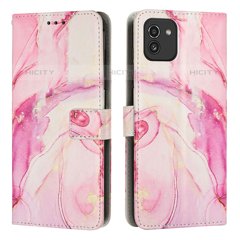 Funda de Cuero Cartera con Soporte Patron de Moda Carcasa Y01X para Samsung Galaxy A03