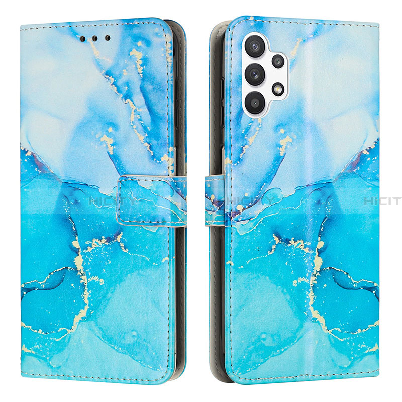 Funda de Cuero Cartera con Soporte Patron de Moda Carcasa Y01X para Samsung Galaxy A13 4G Azul