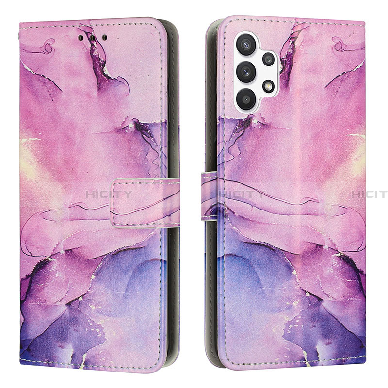 Funda de Cuero Cartera con Soporte Patron de Moda Carcasa Y01X para Samsung Galaxy A13 4G Morado