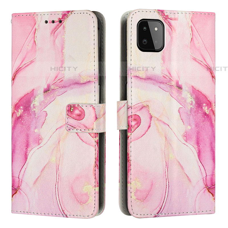 Funda de Cuero Cartera con Soporte Patron de Moda Carcasa Y01X para Samsung Galaxy F42 5G Rosa