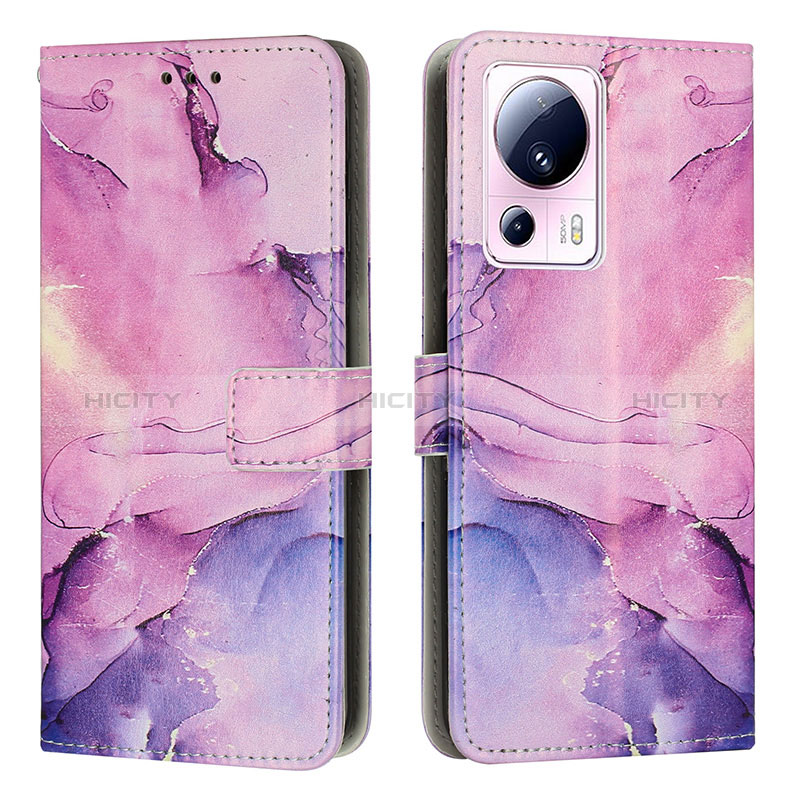 Funda de Cuero Cartera con Soporte Patron de Moda Carcasa Y01X para Xiaomi Mi 12 Lite NE 5G Morado