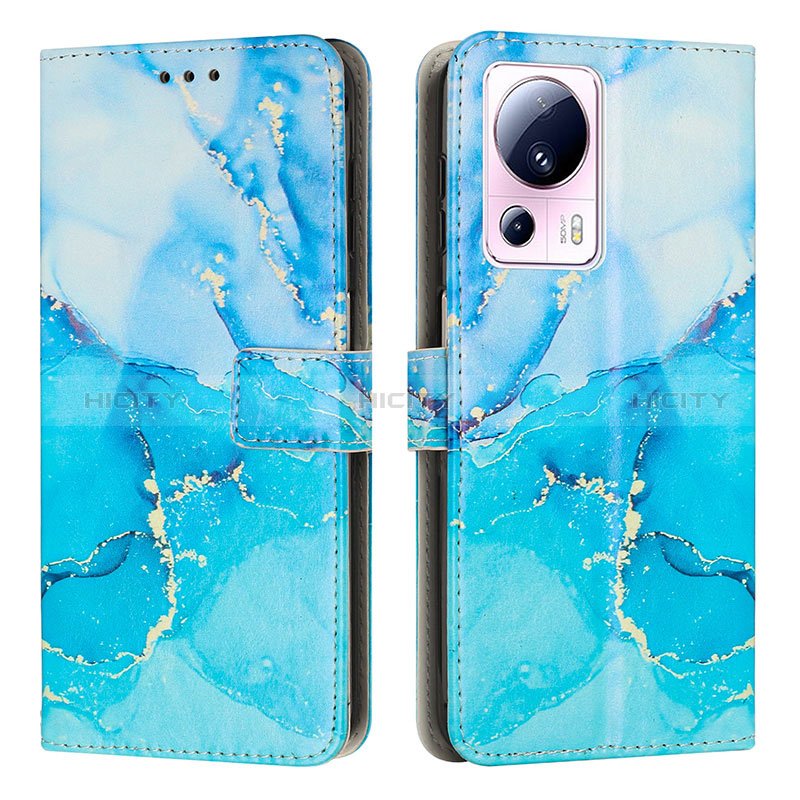 Funda de Cuero Cartera con Soporte Patron de Moda Carcasa Y01X para Xiaomi Mi 13 Lite 5G Azul