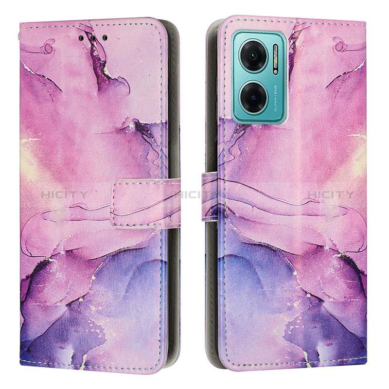 Funda de Cuero Cartera con Soporte Patron de Moda Carcasa Y01X para Xiaomi Redmi Note 11E 5G Morado