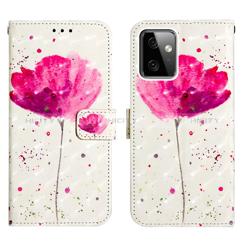 Funda de Cuero Cartera con Soporte Patron de Moda Carcasa Y02B para Motorola Moto G Power 5G (2023) Rosa