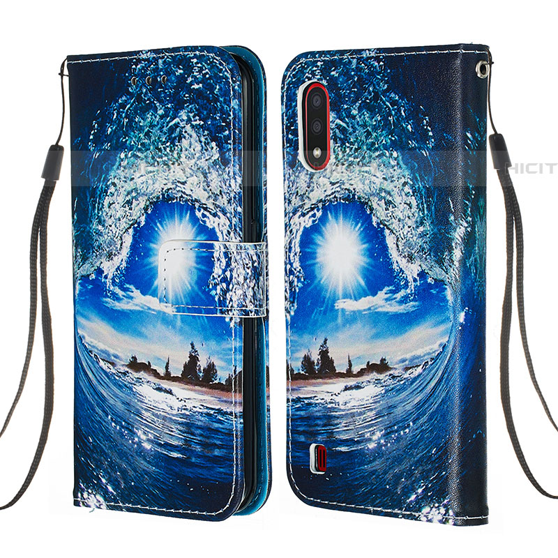 Funda de Cuero Cartera con Soporte Patron de Moda Carcasa Y02B para Samsung Galaxy A01 SM-A015