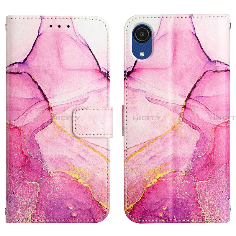 Funda de Cuero Cartera con Soporte Patron de Moda Carcasa Y02B para Samsung Galaxy A03 Core