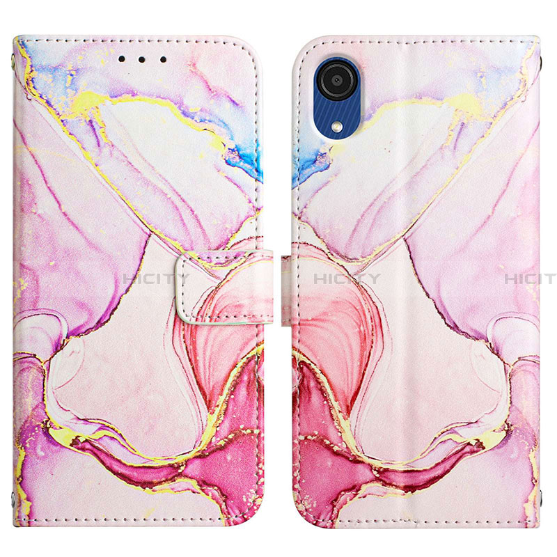 Funda de Cuero Cartera con Soporte Patron de Moda Carcasa Y02B para Samsung Galaxy A03 Core