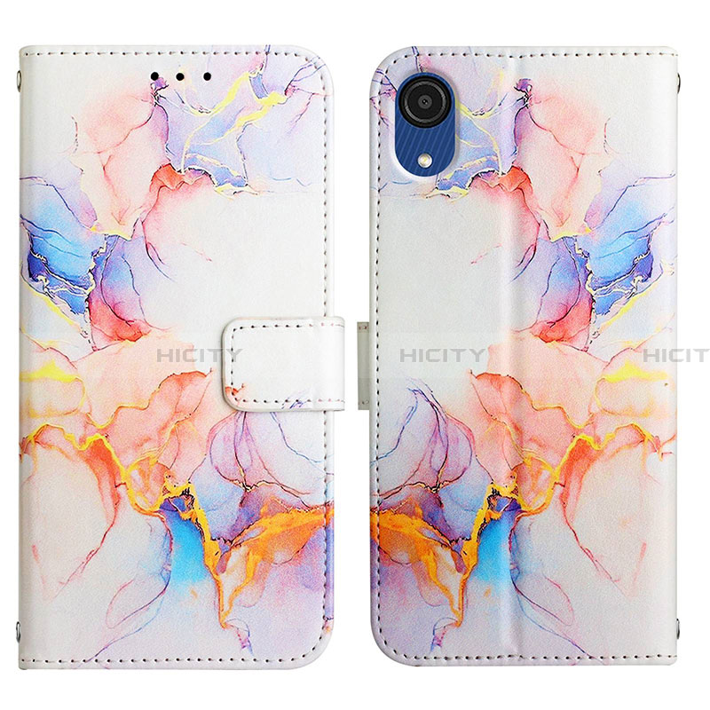 Funda de Cuero Cartera con Soporte Patron de Moda Carcasa Y02B para Samsung Galaxy A03 Core