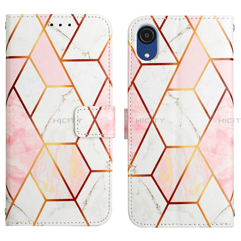 Funda de Cuero Cartera con Soporte Patron de Moda Carcasa Y02B para Samsung Galaxy A03 Core