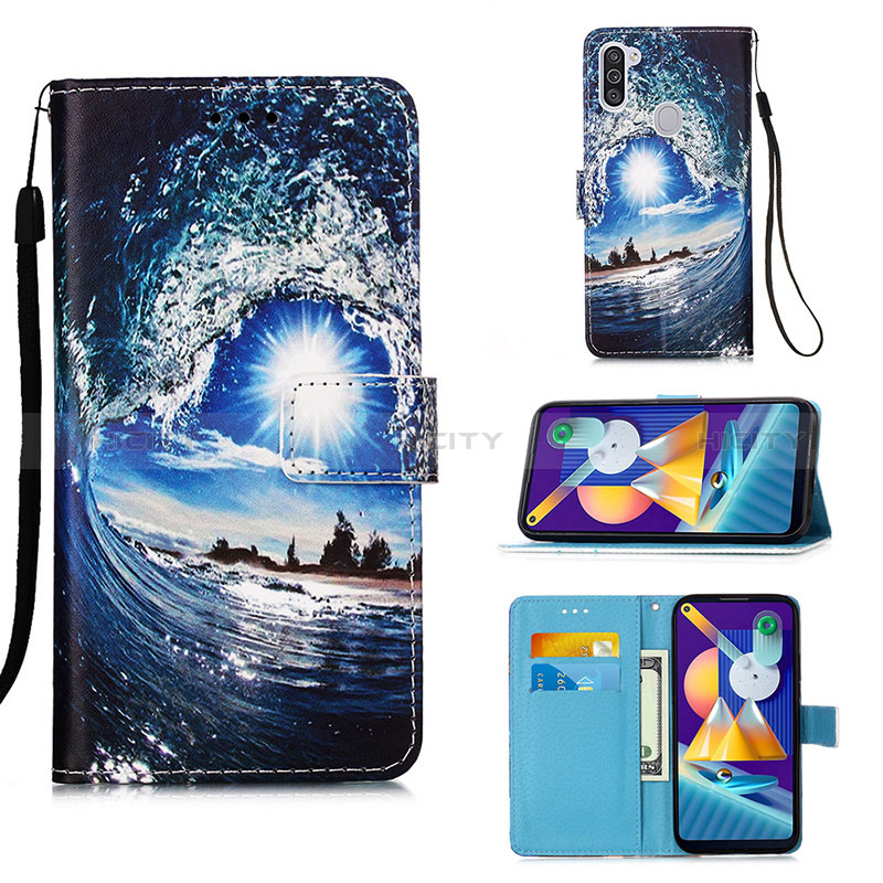 Funda de Cuero Cartera con Soporte Patron de Moda Carcasa Y02B para Samsung Galaxy A11