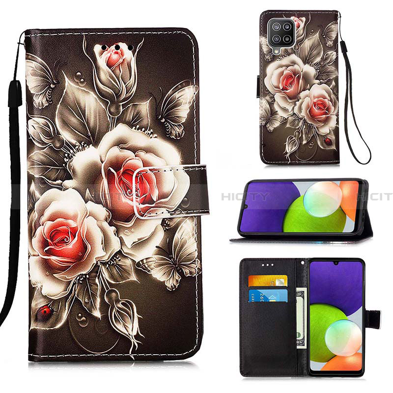 Funda de Cuero Cartera con Soporte Patron de Moda Carcasa Y02B para Samsung Galaxy A22 4G