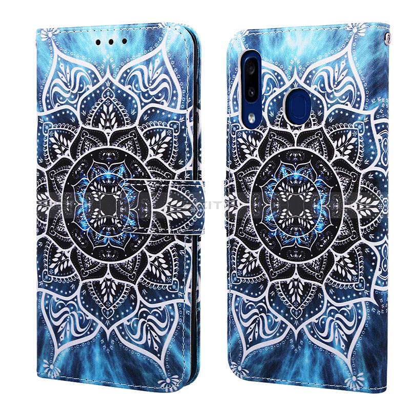 Funda de Cuero Cartera con Soporte Patron de Moda Carcasa Y02B para Samsung Galaxy A30