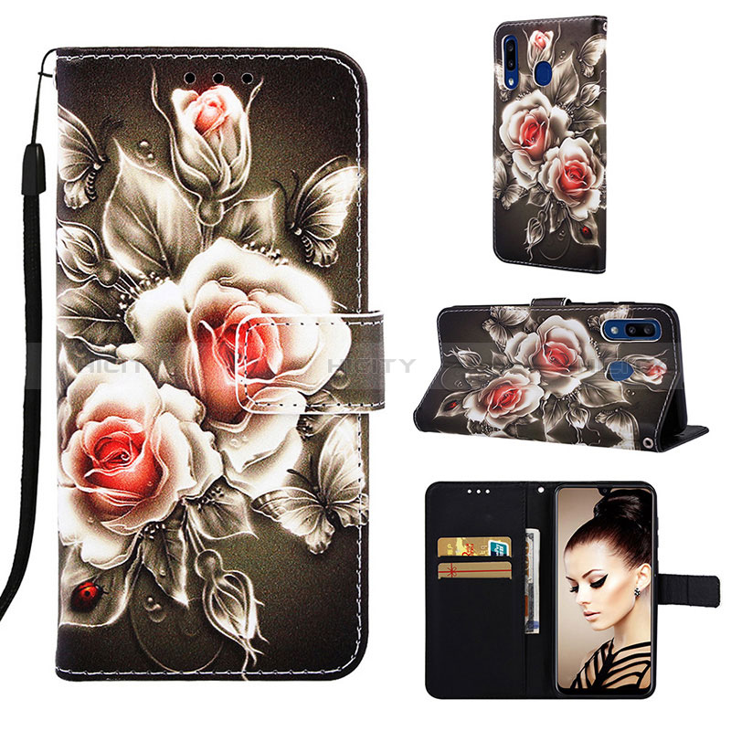 Funda de Cuero Cartera con Soporte Patron de Moda Carcasa Y02B para Samsung Galaxy A30