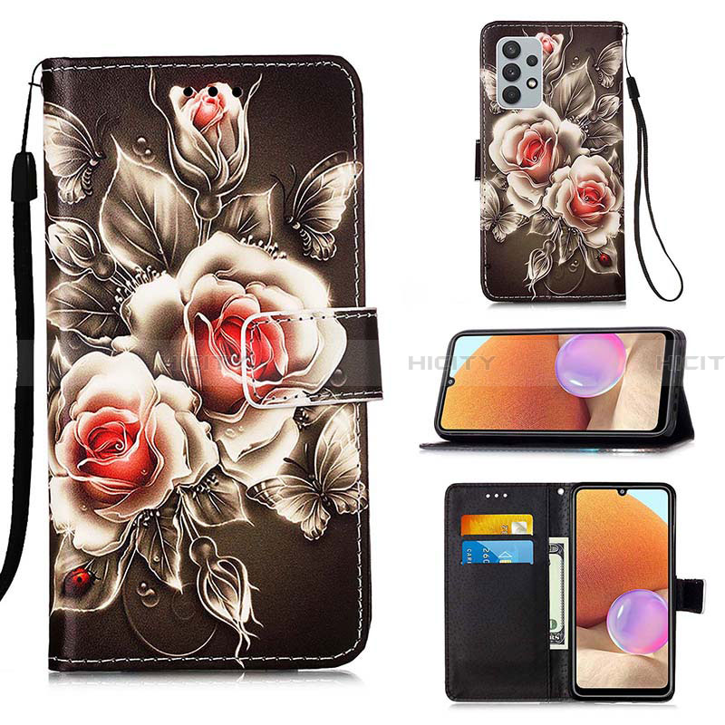 Funda de Cuero Cartera con Soporte Patron de Moda Carcasa Y02B para Samsung Galaxy A32 5G