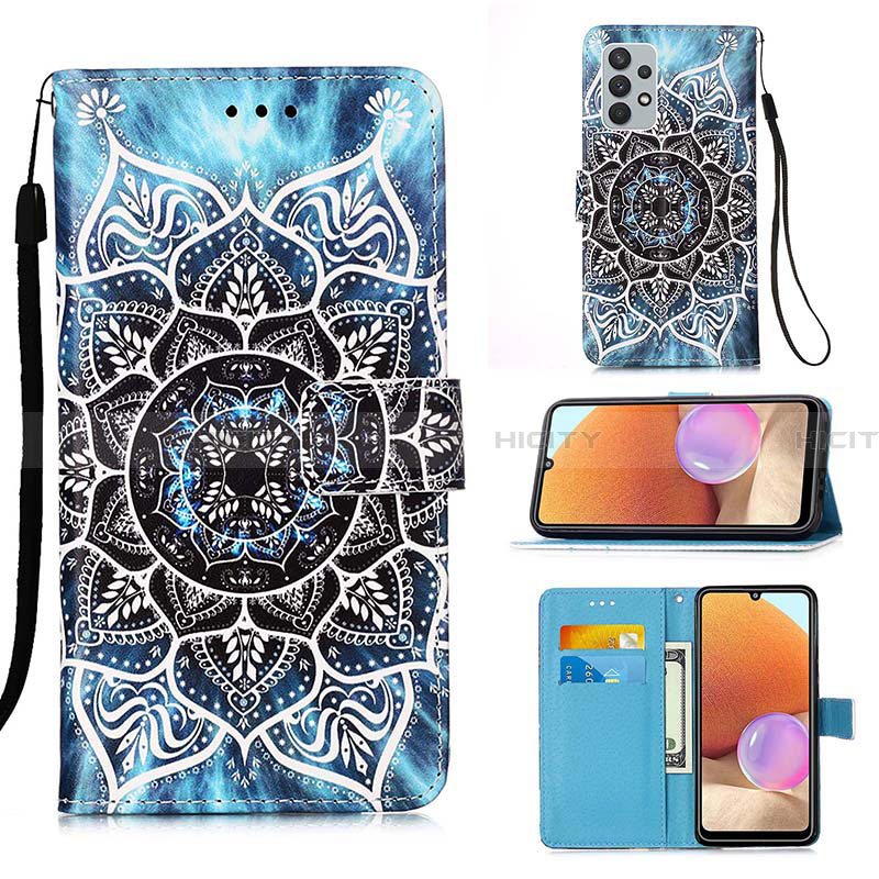 Funda de Cuero Cartera con Soporte Patron de Moda Carcasa Y02B para Samsung Galaxy A32 5G Multicolor