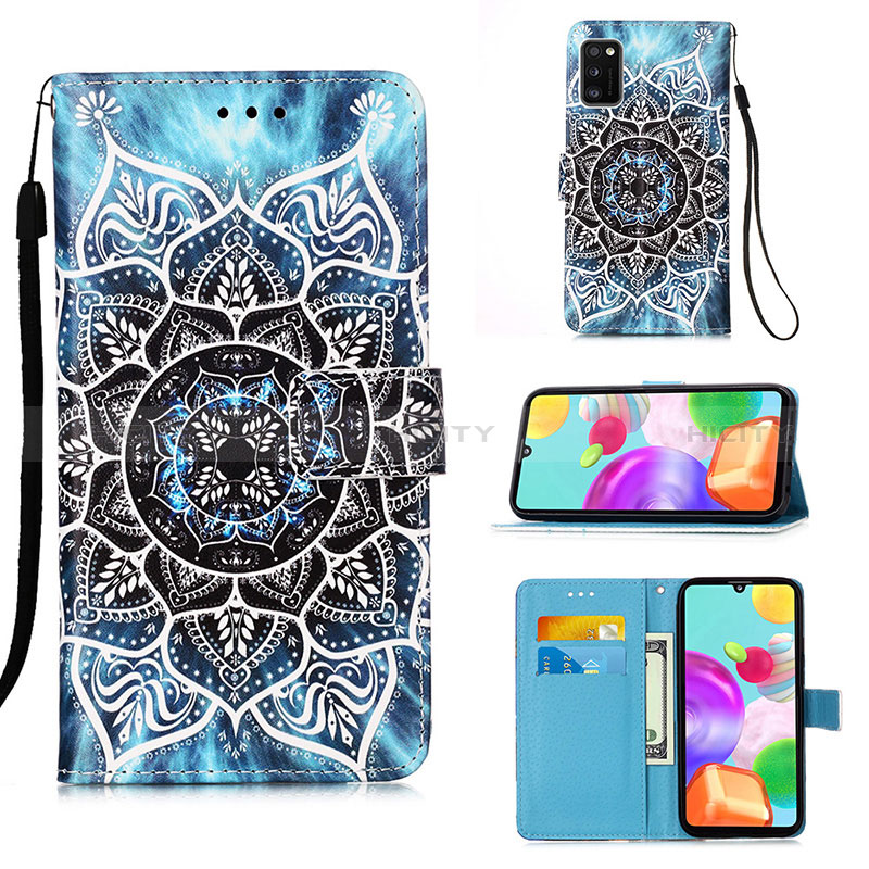 Funda de Cuero Cartera con Soporte Patron de Moda Carcasa Y02B para Samsung Galaxy A41