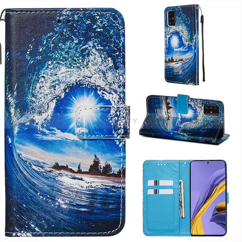 Funda de Cuero Cartera con Soporte Patron de Moda Carcasa Y02B para Samsung Galaxy A51 4G