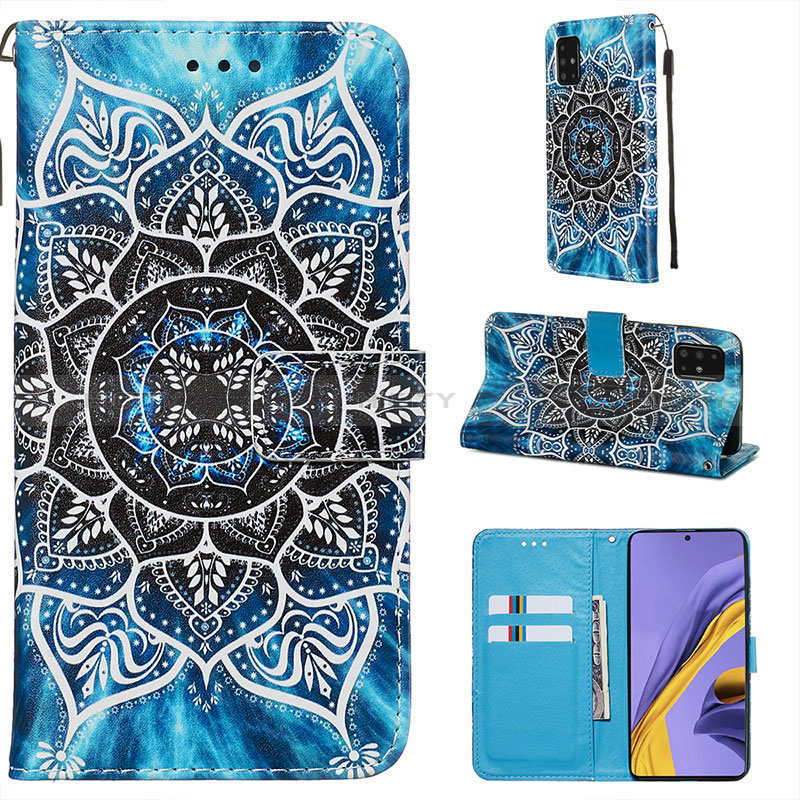 Funda de Cuero Cartera con Soporte Patron de Moda Carcasa Y02B para Samsung Galaxy A51 5G